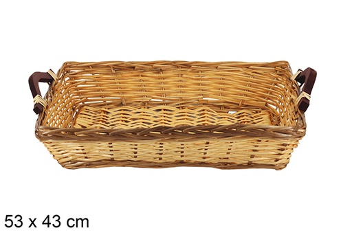 [123627] Cesto retangular bicolor Lornexa 53x43 cm