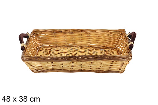 [123628] Cesta rectangular bicolor Lornexa 48x38 cm