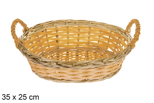 [123638] Cesto oval bicolor Briselum 35x25 cm