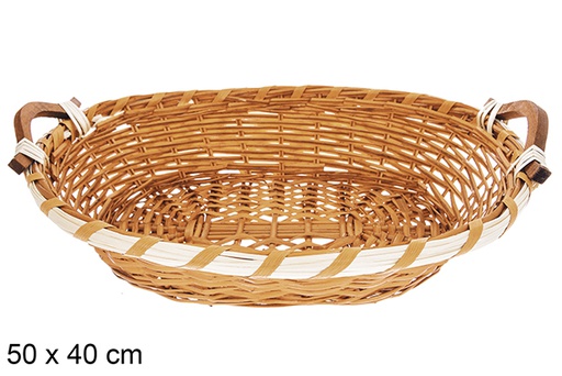 [123643] Avelia oval honey basket 50x40 cm