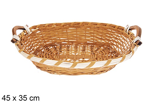 [123644] Cesta ovalada miel Avelia 45x35 cm