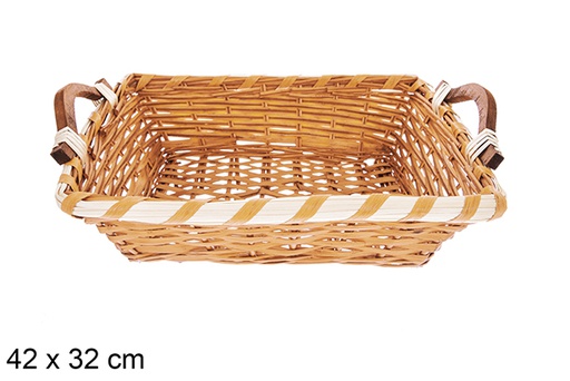 [123653] Avelia rectangular honey basket 42x32 cm