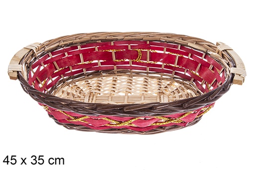 [123658] Cestino ovale bicolore Flior 45x35 cm