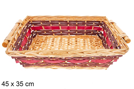 [123665] Cesto retangular bicolor Selvionte 45x35 cm