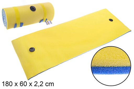 [123683] Colchão flutuante amarelo/azul 180x60x2.2cm