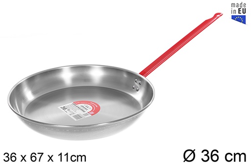 [123684] Deep polished frying pan with handle 36 cm