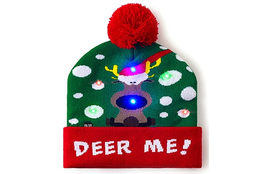 [123747] Gorro deer me navidad con led
