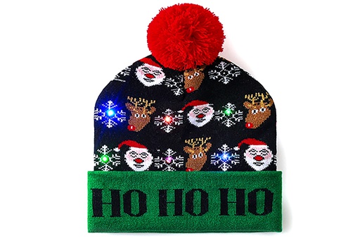 [123748] Ho ho ho Christmas hat with LED