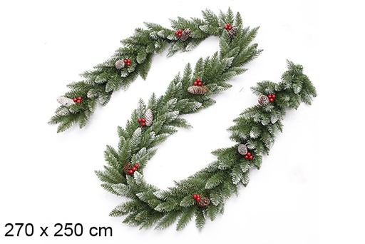 [123815] Branche de Noël décorative verte et blanche 270 x 250 cm