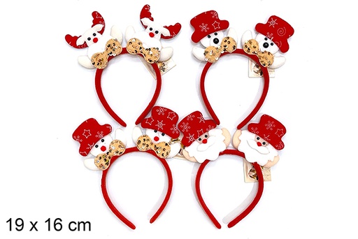 [123827] Diadema Navidad surtidos 19x16 cm