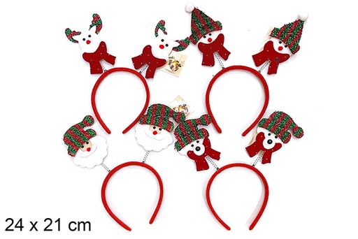 [123830] Cerchietti natalizi assortiti 24x21 cm