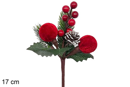 [123854] Branche de Noël 17 cm