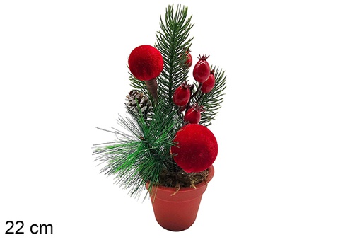 [123867] Christmas flower pot 22 cm