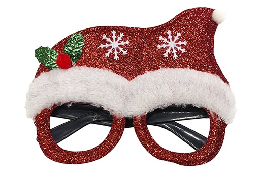 [123889] Christmas hat glasses 14x12cm