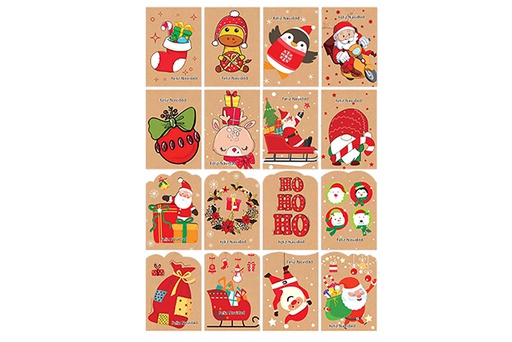 [123892] Pack of 9 assorted Christmas greeting cards
