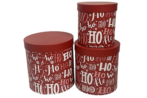 [123971] Pack 3 cajas cartón Navidad decorada 20x20.5 cm