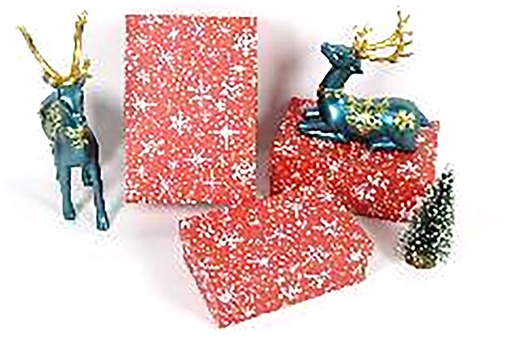 [123976] Pack 3 boîtes en carton de Noël décorées 23x16x9.5 cm-2