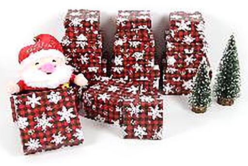 [123984] Pack 3 decorated Christmas cardboard boxes 13.5x13.5x8 cm-4