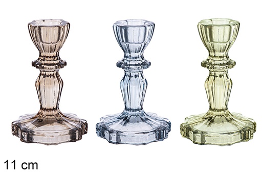 [123987] Castiçal em tons quentes, 11 cm