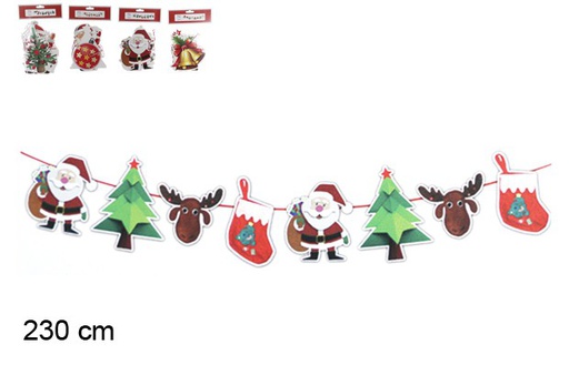 [101150] Christmas garland assorted shapes 230 cm