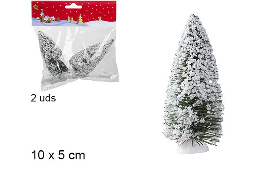 [101940] Pack 2 alberi innevati 10x5 cm