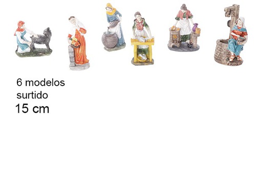 [102262] Resin shepherd assorted models 15 cm