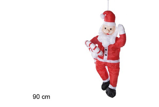 [102593] Père Noël avec cadeau/canne pour l'extérieur 90 cm
