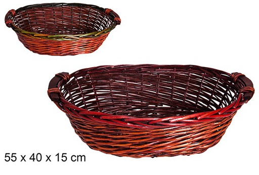 [103275] Mahogany Christmas oval breal basket 55x40 cm  