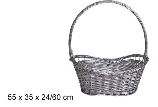 [103309] Cesta navideña plata 60 cm