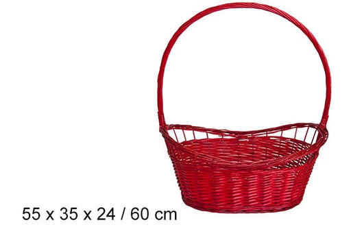 [103310] Cesta navideña roja 60 cm