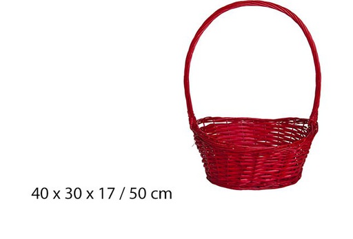 [103313] Cesta navideña roja 50 cm