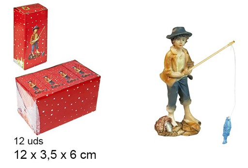 [103371] Resin shepherd fisherman 12 cm  