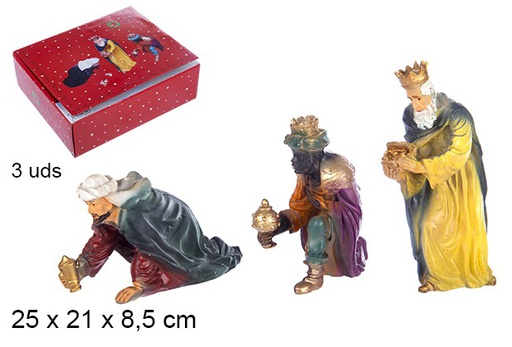 [103399] Pack 3 figure in resina dei Re Magi per il Presepe 25 cm