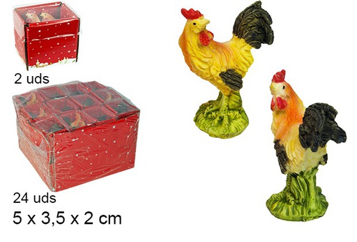 [103469] Pack 2 poules en résine 