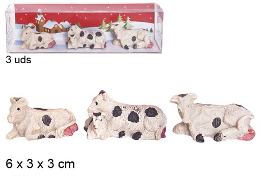 [103496] Pack 3 resin cows