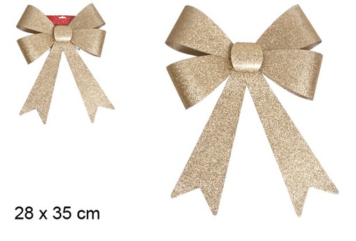 [103525] Gold Christmas bow 32x45 cm