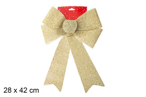 [103528] Gold Christmas bow 28x42 cm