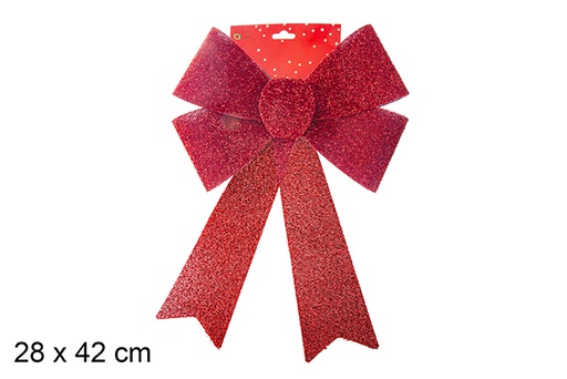 [103530] Red Christmas bow 28x42 cm