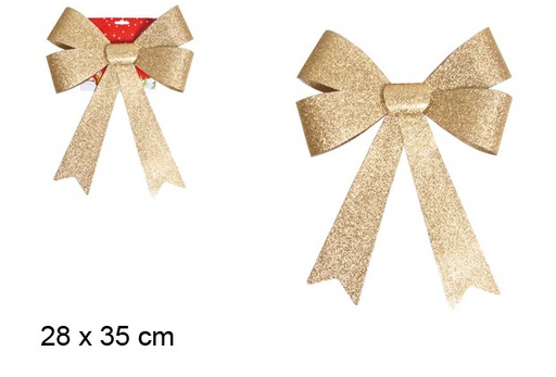 [103531] Gold Christmas bow 28x35 cm