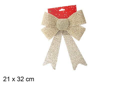 [103533] Gold Christmas bow 21x32 cm