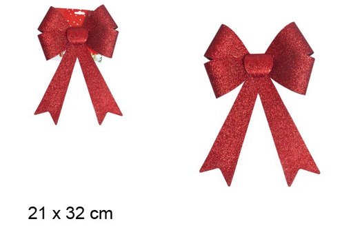 [103535] Laço de Natal vermelho 21x32 cm