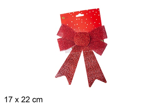 [103538] Red Christmas bow 17x22 cm