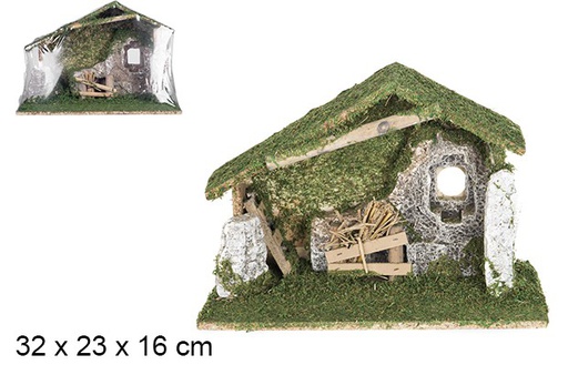 [103574] Cabane en bois 32x23x16 cm