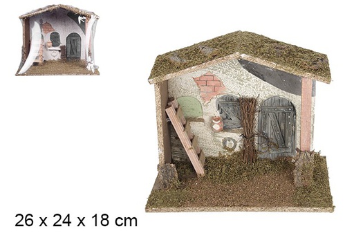 [103576] Wooden cabin 26x24x18 cm