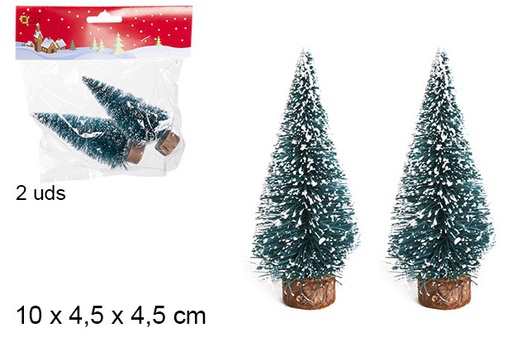 [103580] Pack 2 árboles verdes Navidad 10 cm