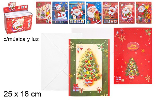 [103668] Christmas postcard with music 25x18cm 