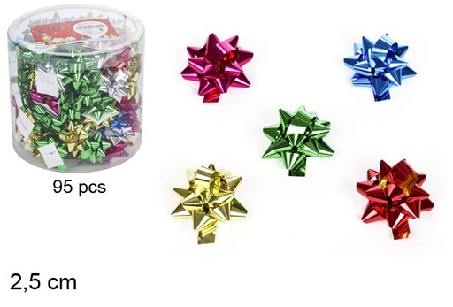 [103851] Pack 95 Christmas gift bows assorted colors 2,5 cm