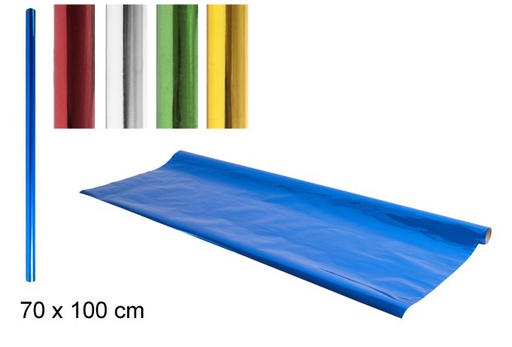 [104320] Carta regalo metallizzata colori assortiti 70x100 cm