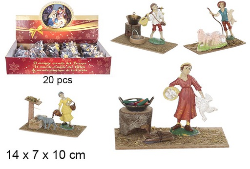 [104359] Shepherds scene Nativity scene 14x7x10 cm