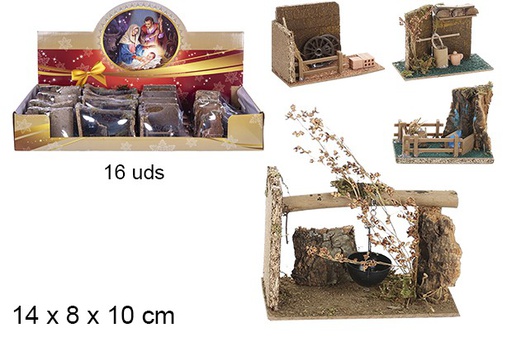 [104391] Decorazione scenica per Betlemme modelli assortiti 14x8x10 cm